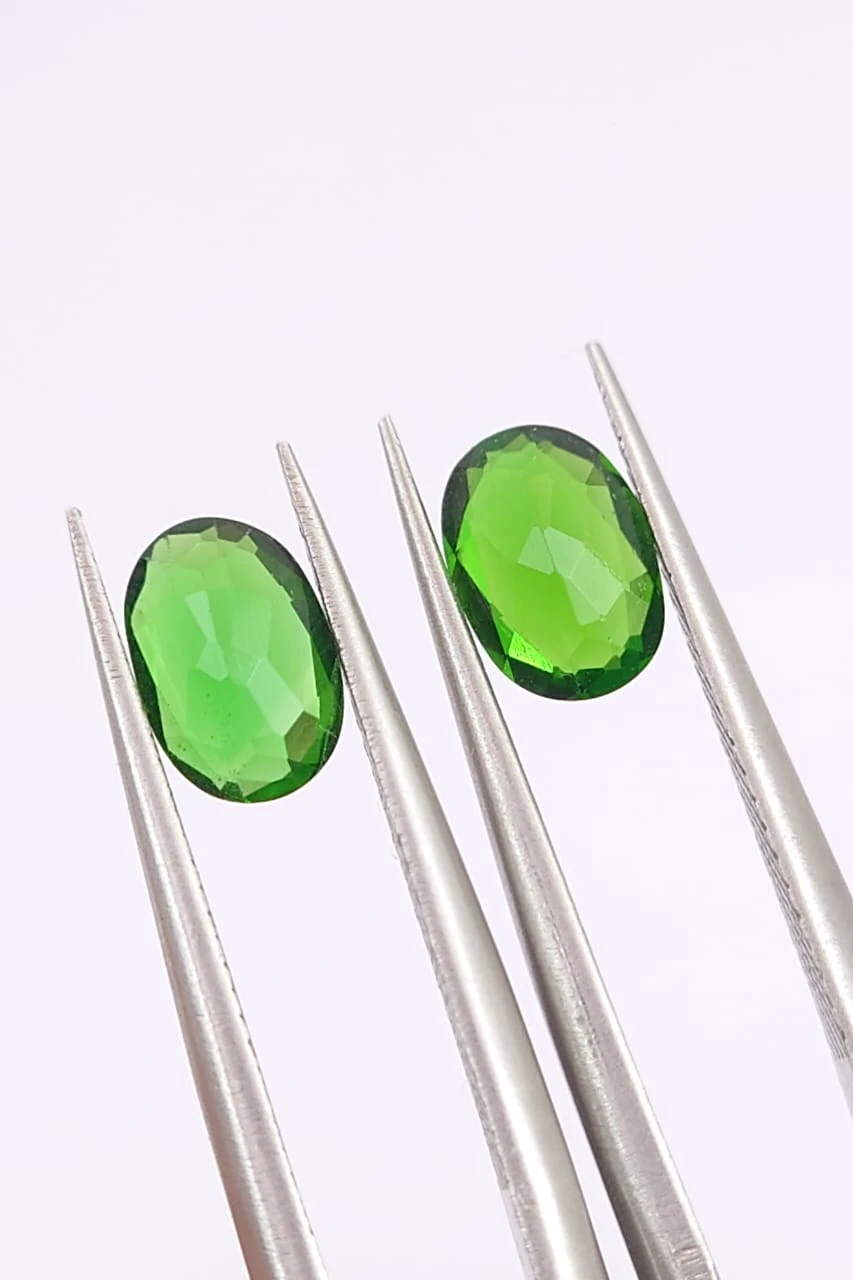 1.61ct Natural Chrome Diopside Pair Oval Cut Loose Gemstone from Pakistan — view 4